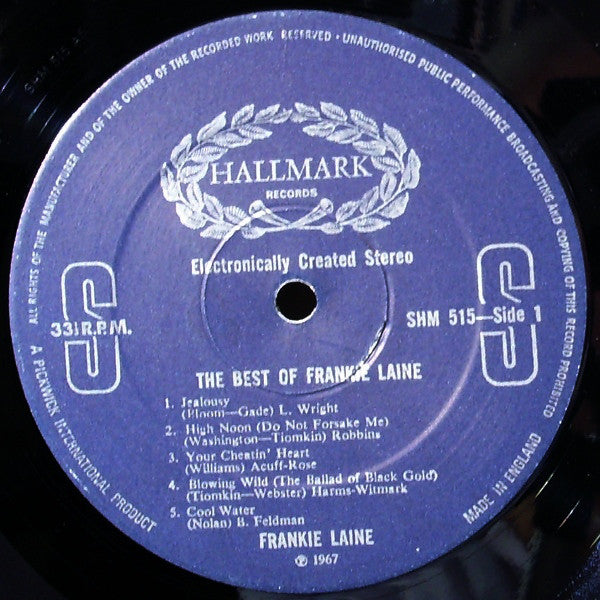 Frankie Laine : The Best Of Frankie Laine (LP, Comp, RP)