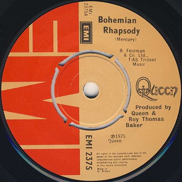 Queen : Bohemian Rhapsody (7", Single, Pic)
