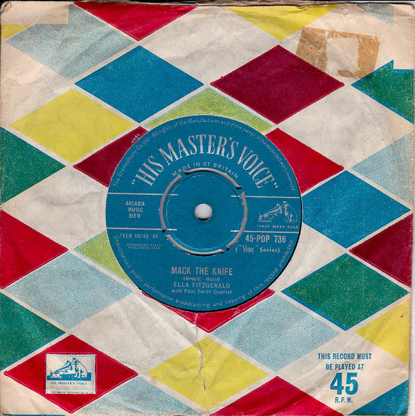 Ella Fitzgerald : Mack The Knife / Lorelei (7", Single)