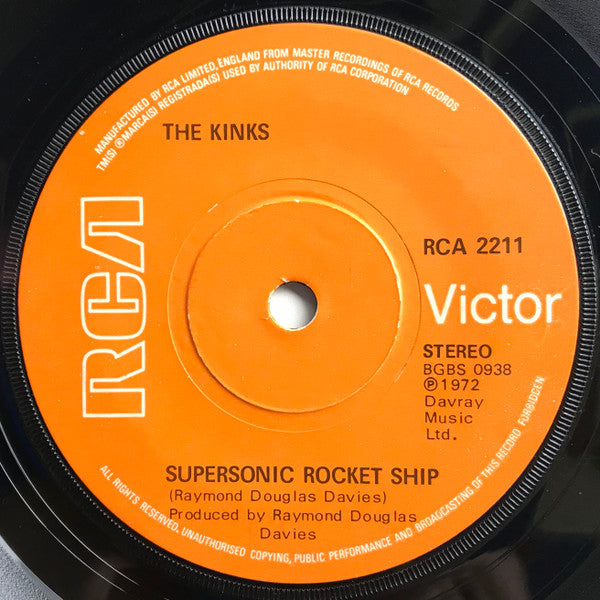 The Kinks : Supersonic Rocket Ship (7", Single, Sol)