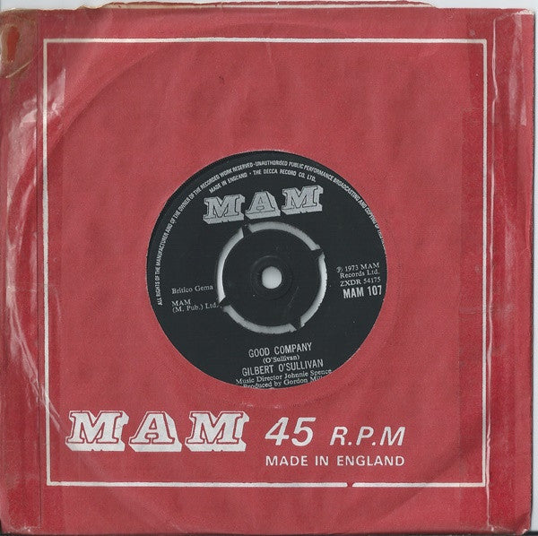 Gilbert O'Sullivan : Ooh Baby  (7", Single)