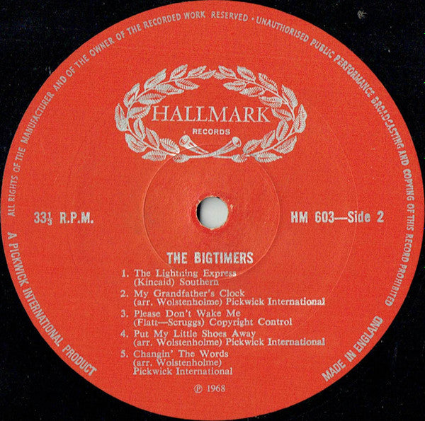 The Bigtimers : The Bigtimers (LP, Mono)