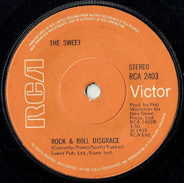 The Sweet : The Ballroom Blitz (7", Single, Sol)