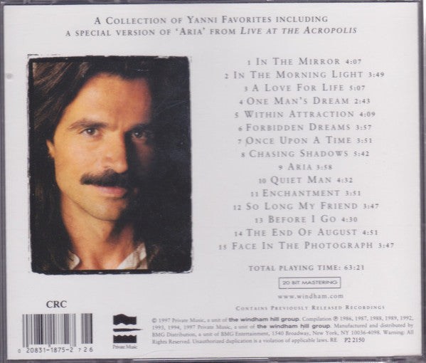 Yanni (2) : In The Mirror (CD, Comp, Club)