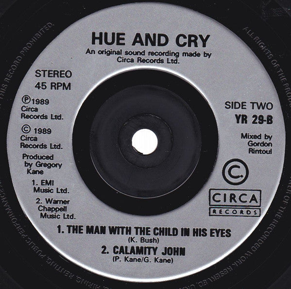 Hue & Cry : Violently (7", Single)