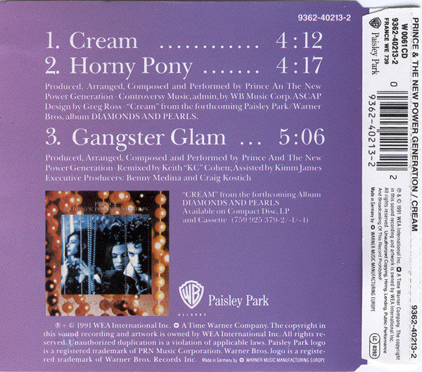 Prince And The New Power Generation : Cream (CD, Maxi)