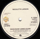 Nicolette Larson : Back In My Arms Again (7", Single)