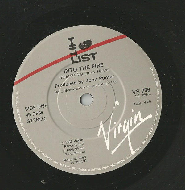 Hitlist : Into The Fire (7", Single, Re-)