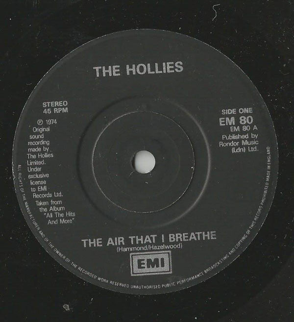 The Hollies : The Air That I Breathe (7")