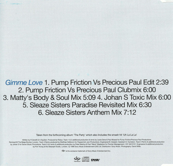 Alexia : Gimme Love (CD, Single)