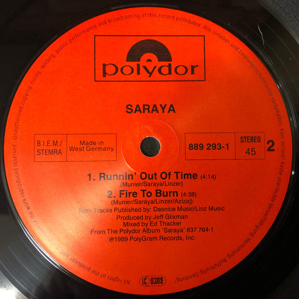Saraya : Love Has Taken Its Toll (12", Maxi)