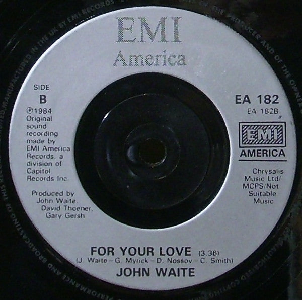 John Waite : Missing You (7", Sil)