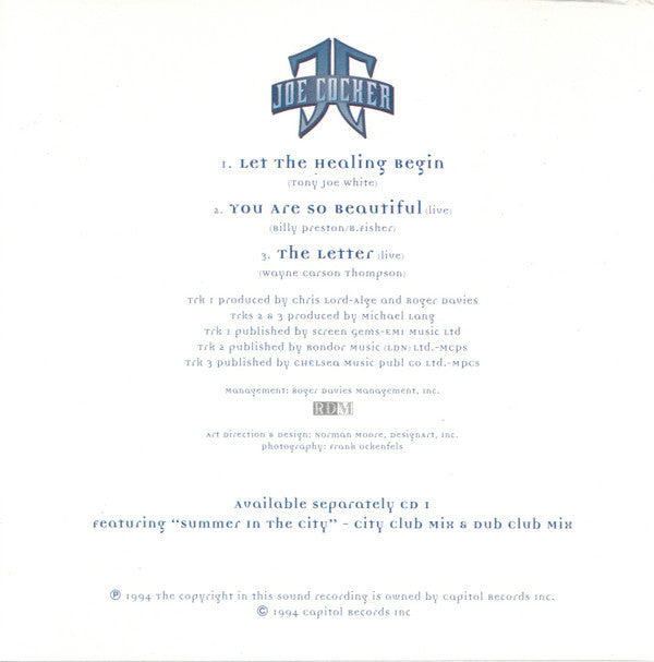 Joe Cocker : Let The Healing Begin (CD, Single, CD2)
