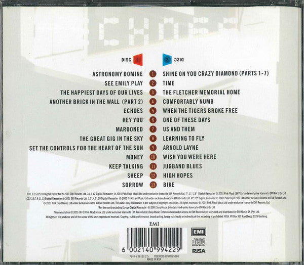 Pink Floyd : Echoes (The Best Of Pink Floyd) (2xCD, Comp, Mixed, RM)
