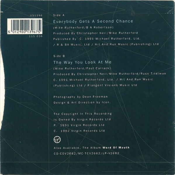 Mike & The Mechanics : Everybody Gets A Second Chance (7", Single)