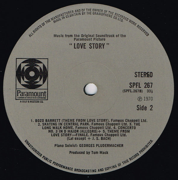 Francis Lai : Love Story - Music From The Original Soundtrack (LP, RP)