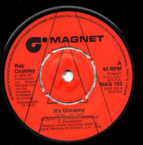 Ray Crumley : It's Uncanny / All The Way In Love With You (7", Promo)