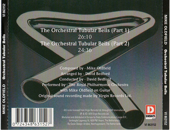 Royal Philharmonic Orchestra With Mike Oldfield Conducted By David Bedford : The Orchestral Tubular Bells (CD, Album, RE, Med)