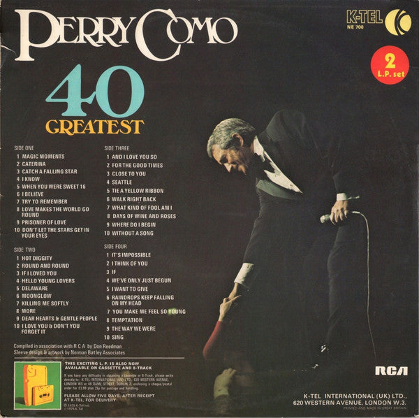 Perry Como : 40 Greatest (2xLP, Comp, Ltd)