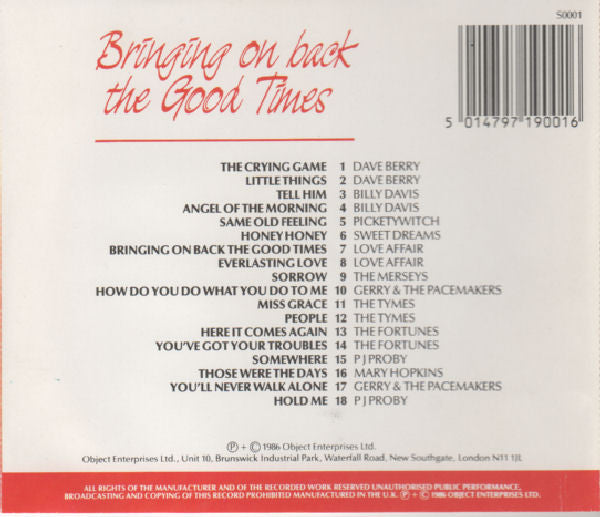 Various : Bringing On Back The Good Times - The Collection (CD, Comp)