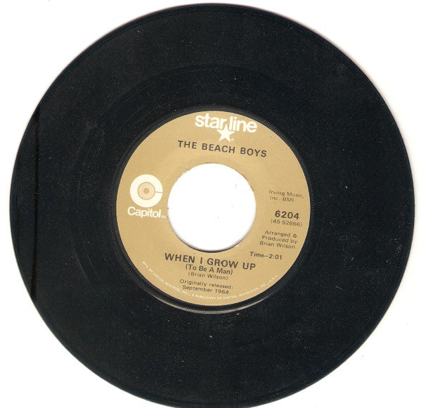 The Beach Boys : When I Grow Up (To Be A Man) / She Knows Me Too Well (7", RE)