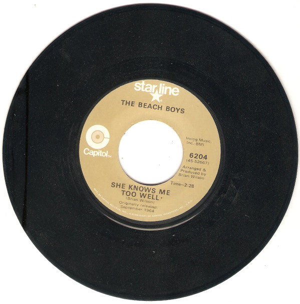 The Beach Boys : When I Grow Up (To Be A Man) / She Knows Me Too Well (7", RE)