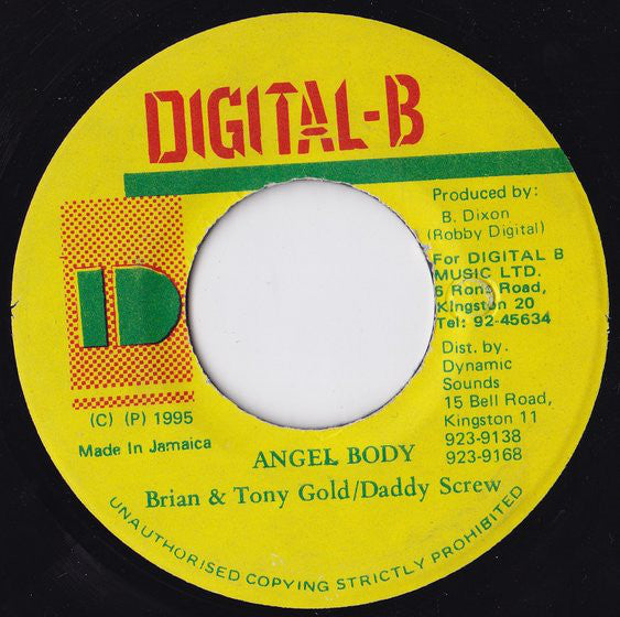 Brian & Tony Gold / Daddy Screw : Angel Body  (7", MP, RP)