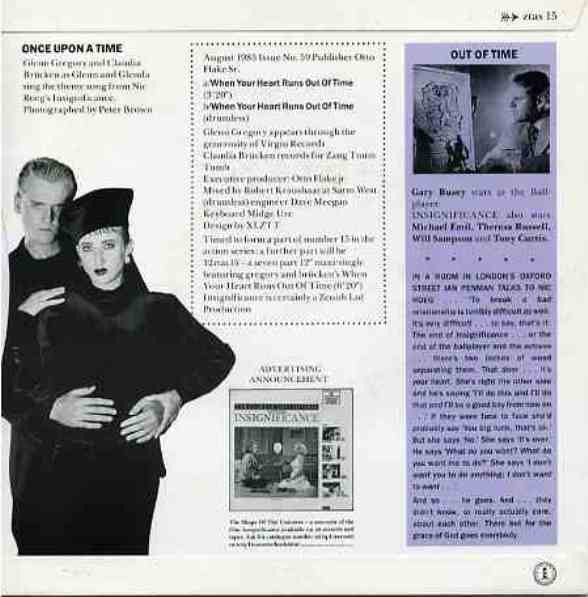 Glenn Gregory And Claudia Brücken : When Your Heart Runs Out Of Time (3'20") (7", Single)