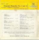Franz Liszt / Bavaria-Sinfonie-Orchester Conducted By Edmund Nick : Hungarian Rhapsodies Nos. 2 And 12 (7", EP, Mono)