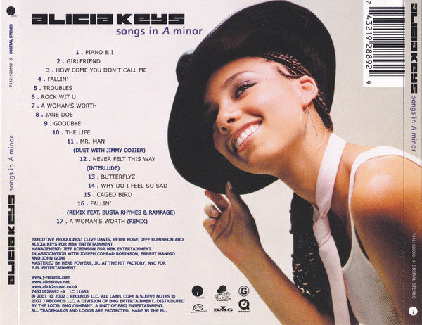 Alicia Keys : Songs In A Minor (CD, Album, Enh, RE, RP, S/Edition)