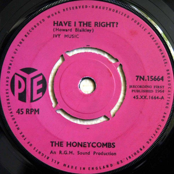 The Honeycombs : Have I The Right? (7", Single, 4 P)