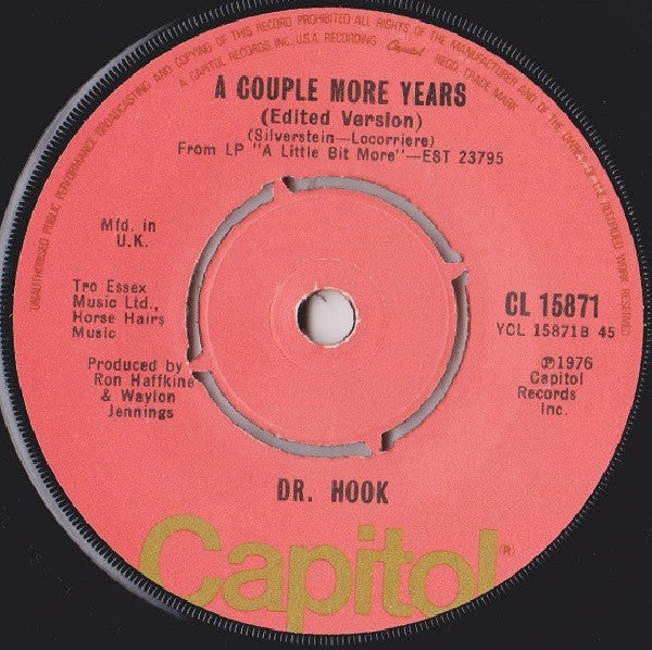 Dr. Hook : A Little Bit More (Edited Version) (7", Single, Pus)