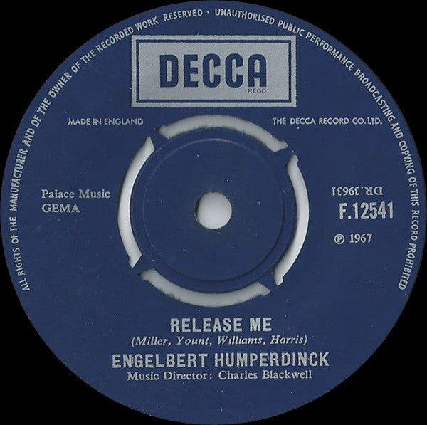 Engelbert Humperdinck : Release Me (7", Single)