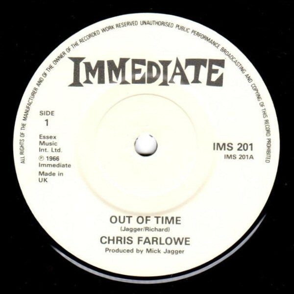 Chris Farlowe : Out Of Time (7", RE)