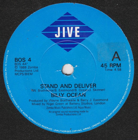 Billy Ocean : Stand & Deliver (7")