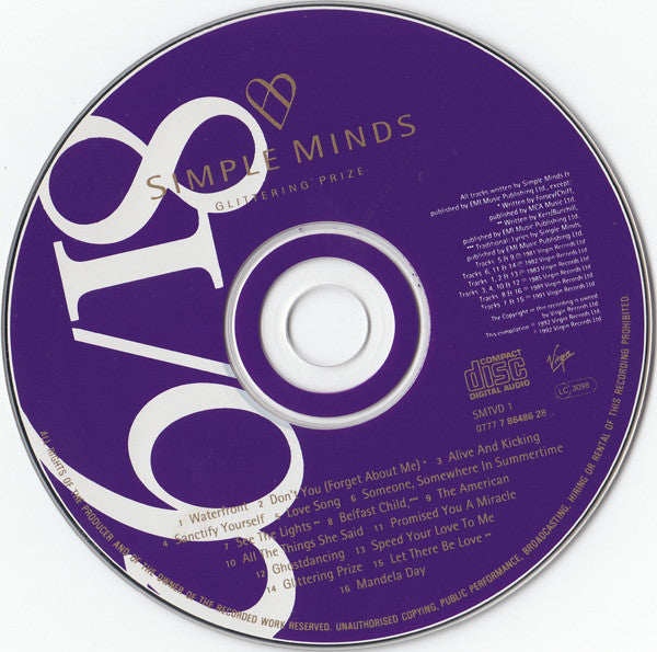 Simple Minds : Glittering Prize 81/92 (CD, Comp, RM, Son)