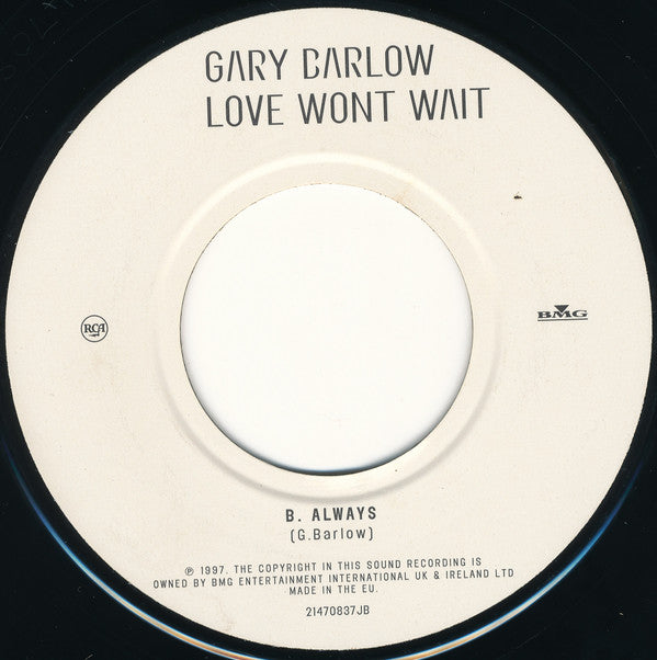 Gary Barlow : Love Won't Wait (7", Jukebox)