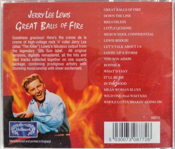 Jerry Lee Lewis : Great Balls Of Fire (CD, Album, Comp)