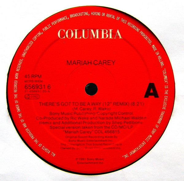 Mariah Carey : There's Got To Be A Way (12")