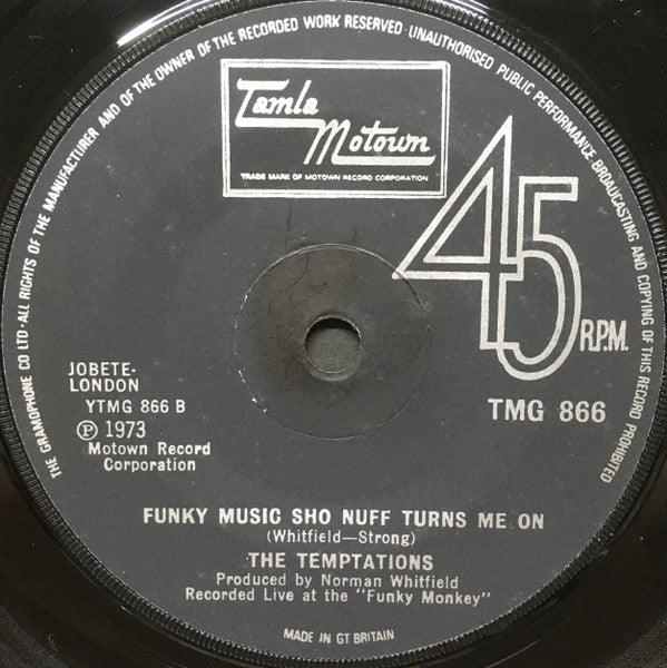 The Temptations : Law Of The Land  (7", Sol)