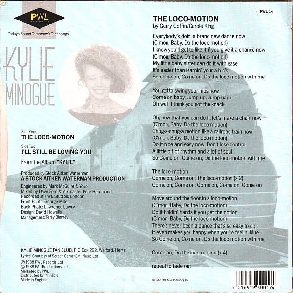 Kylie Minogue : The Loco-Motion (7", Single, Sil)