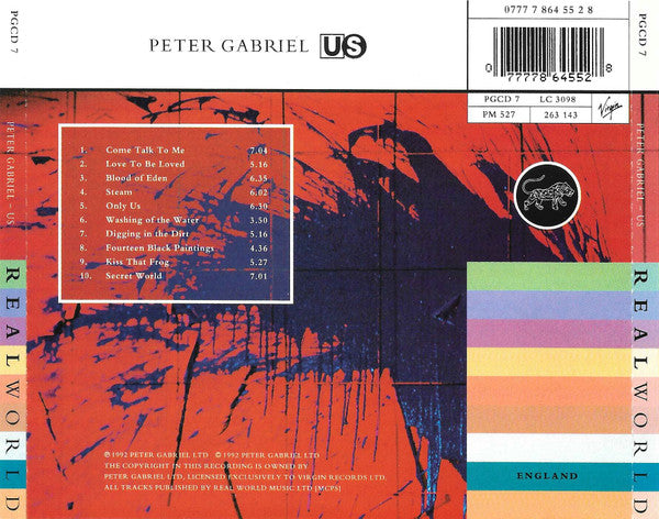 Peter Gabriel : Us (CD, Album, Cle)