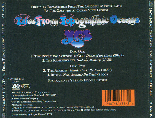 Yes : Tales From Topographic Oceans (2xCD, Album, RE, RM)