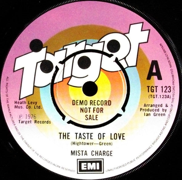 Mista Charge : The Taste Of Love (7", Promo)