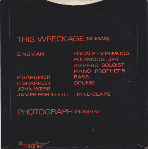 Gary Numan : This Wreckage (7", Single)