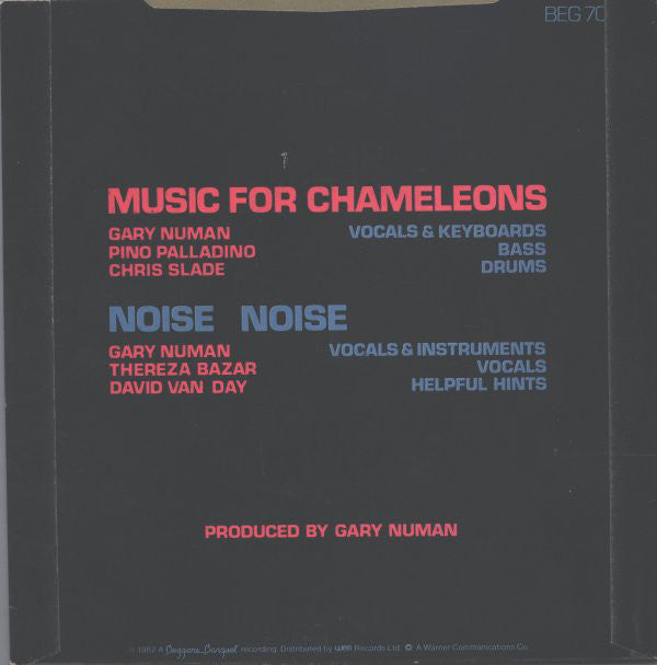 Gary Numan : Music For Chameleons (7", Single)