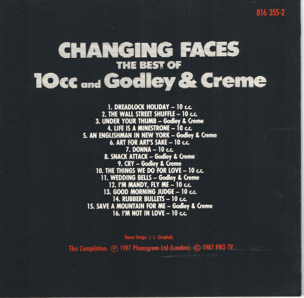 10cc / Godley & Creme : Changing Faces · The Best Of 10cc And Godley & Creme (CD, Comp)