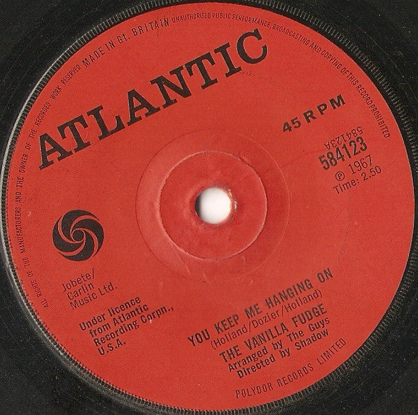 The Vanilla Fudge* : You Keep Me Hanging On (7", Single, Sol)