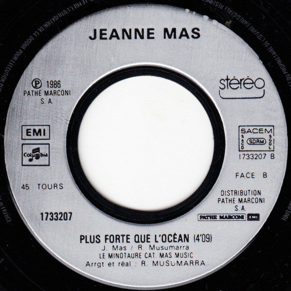 Jeanne Mas : En Rouge Et Noir (7", Single)