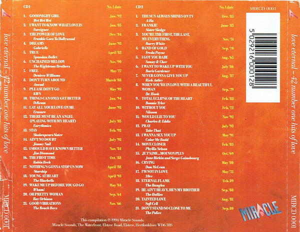 Various : Love Eternal - 42 Number One Hits Of Love (2xCD, Comp)